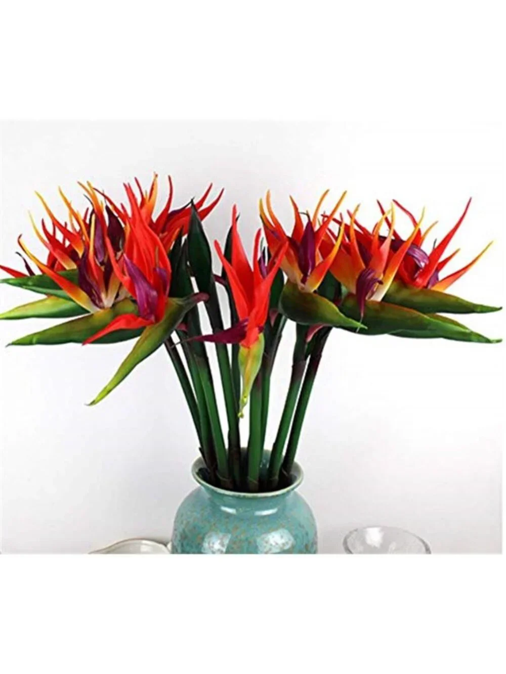 Artificial Bird of Paradise Flower 32 Inch UV Resistant Faux Tropical Plant Set